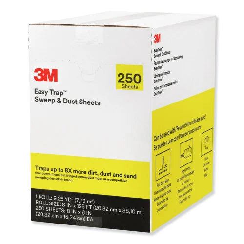3M Easy Trap Duster, 8" x 125 ft, White, 250 Sheet Roll (55654W)