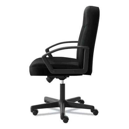 HON HVL601 Series Executive High-Back Chair, Supports Up to 250 lb, 17.44" to 20.94" Seat Height, Black (VL601VA10)