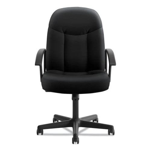 HON HVL601 Series Executive High-Back Chair, Supports Up to 250 lb, 17.44" to 20.94" Seat Height, Black (VL601VA10)