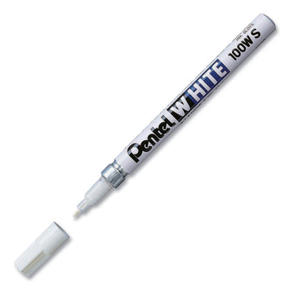 Pentel White Permanent Marker, Fine Bullet Tip, White (100WS)