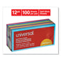 Universal Self-Stick Note Pads, 3" x 3", Assorted Bright Colors, 100 Sheets/Pad, 12 Pads/Pack (UNV35610)