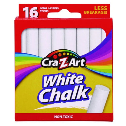 Cra-Z-Art White Chalk, 16/Pack (1080048)