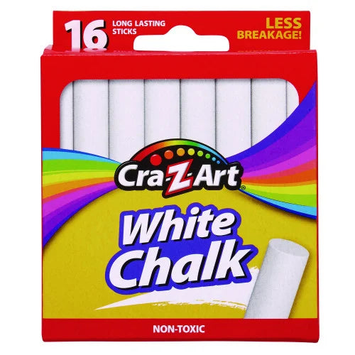 Cra-Z-Art White Chalk, 16/Pack (1080048)
