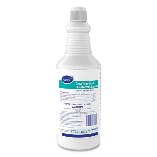 Diversey Crew Neutral Non-Acid Bowl and Bathroom Disinfectant, 32 oz Squeeze Bottle, 12/Carton (100925283)