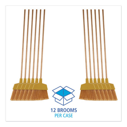 Boardwalk® 932A Angler Broom, 13" Wide, Plastic Bristles, 12 Brooms (BWK932ACT)