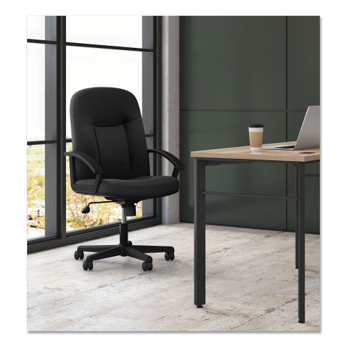 HON HVL601 Series Executive High-Back Chair, Supports Up to 250 lb, 17.44" to 20.94" Seat Height, Black (VL601VA10)