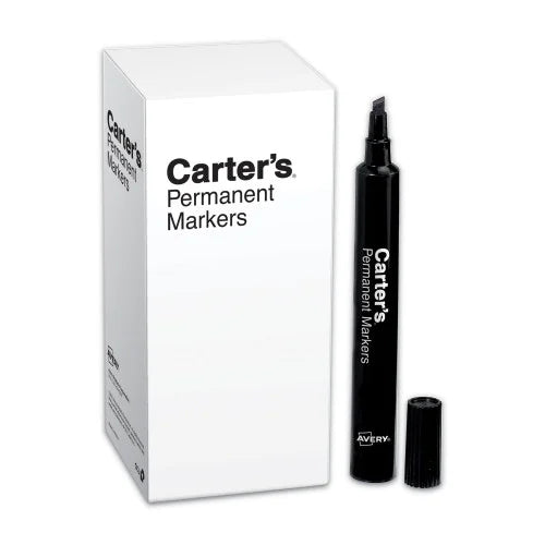 Carter's Large Desk Style Permanent Marker, Broad Chisel Tip, Black, Dozen (27178)