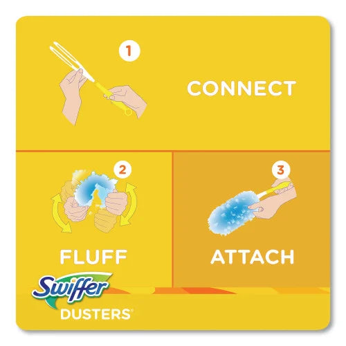 Swiffer Dusters Refill, Fiber Bristle, Light Blue, 18/Box (99036BX)