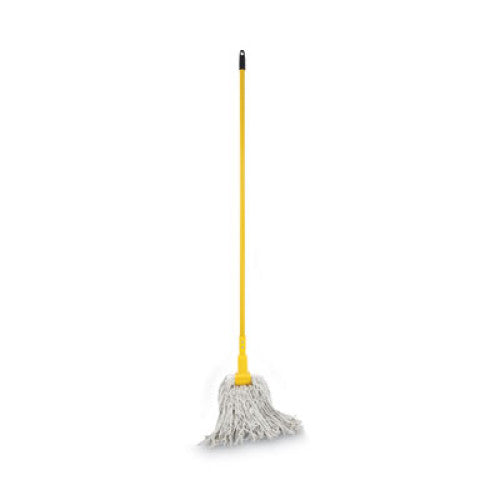 Boardwalk® 610 Plastic Jaws 60" Mop Handle, Yellow, 1 Each (BWK610)