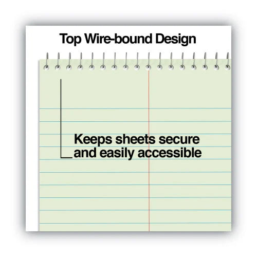 Universal Steno Pads, Gregg Rule, Red Cover, 80 Green-Tint 6 x 9 Sheets, 6/Pack (UNV86920PK)