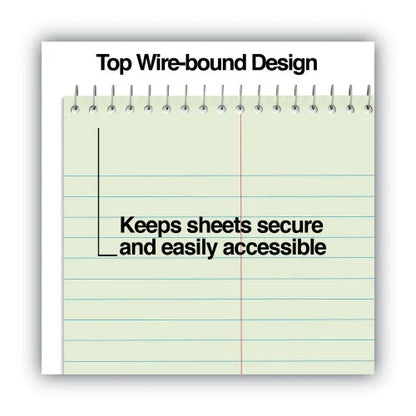 Universal Steno Pads, Gregg Rule, Red Cover, 80 Green-Tint 6 x 9 Sheets, 6/Pack (UNV86920PK)
