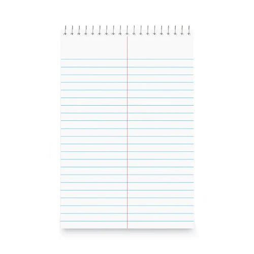 Universal Steno Pads, Gregg Rule, Red Cover, 80 White 6 x 9 Sheets, 6/Pack (UNV96920PK)