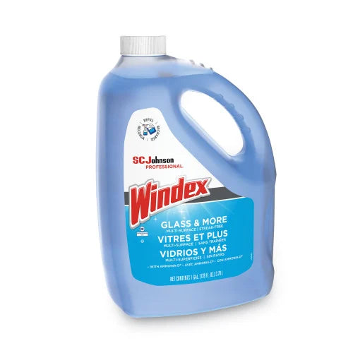 Windex® Glass Cleaner with Ammonia-D, Unscented, 1 Gallon Bottle (696503EA)