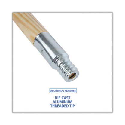 Boardwalk® Metal Tip Threaded End Wood Broom Handle, 60" (BWK136)