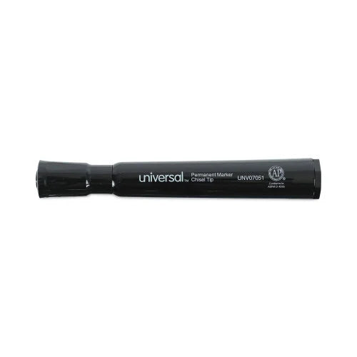 Universal Chisel Tip Permanent Marker, Broad Chisel Tip, Black, Dozen (UNV07051)