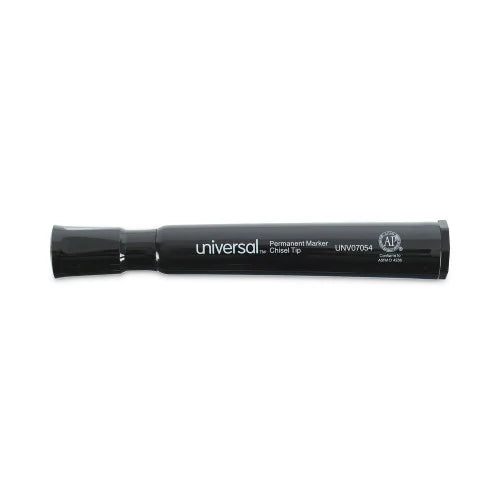 Universal Chisel Tip Permanent Marker Value Pack, Broad Chisel Tip, Black, 60/Pack (UNV07054)