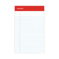 Universal Perforated Ruled Writing Pads, Narrow Rule, Red Headband, 50 White 5 x 8 Sheets, Dozen (UNV46300)