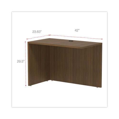Alera Valencia Series Reversible Return/Bridge Shell, 42w x 23.63d x 29.5h, Modern Walnut (ALEVA354224WA)