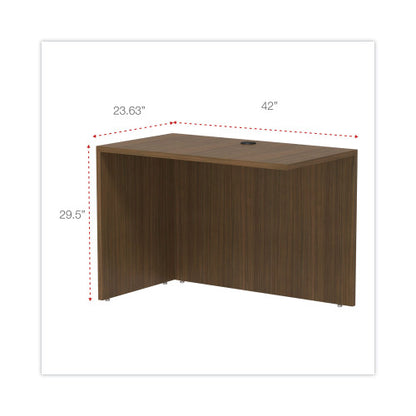Alera Valencia Series Reversible Return/Bridge Shell, 42w x 23.63d x 29.5h, Modern Walnut (ALEVA354224WA)