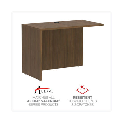 Alera Valencia Series Reversible Return/Bridge Shell, 42w x 23.63d x 29.5h, Modern Walnut (ALEVA354224WA)