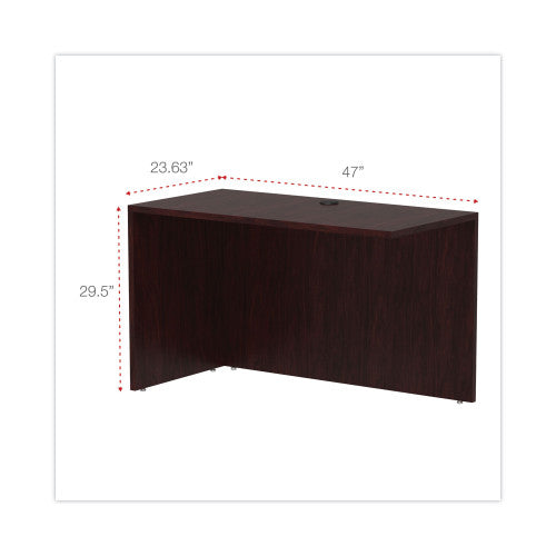 Alera Valencia Series Reversible Return/Bridge Shell, 47.25w x 23.63d x 29.5h, Mahogany (ALEVA354824MY)
