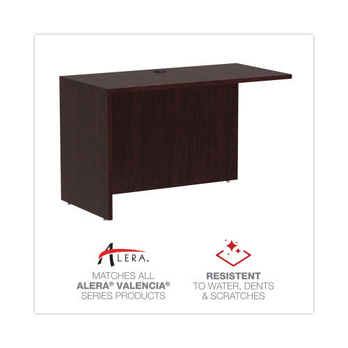Alera Valencia Series Reversible Return/Bridge Shell, 47.25w x 23.63d x 29.5h, Mahogany (ALEVA354824MY)