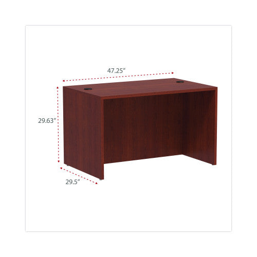 Alera Valencia Series Straight Front Desk Shell, 47.25" x 29.5" x 29.63", Medium Cherry (ALEVA214830MC)