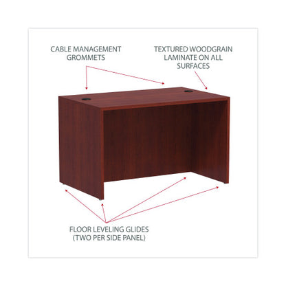 Alera Valencia Series Straight Front Desk Shell, 47.25" x 29.5" x 29.63", Medium Cherry (ALEVA214830MC)