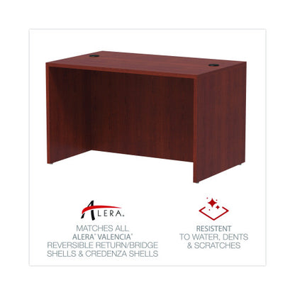 Alera Valencia Series Straight Front Desk Shell, 47.25" x 29.5" x 29.63", Medium Cherry (ALEVA214830MC)