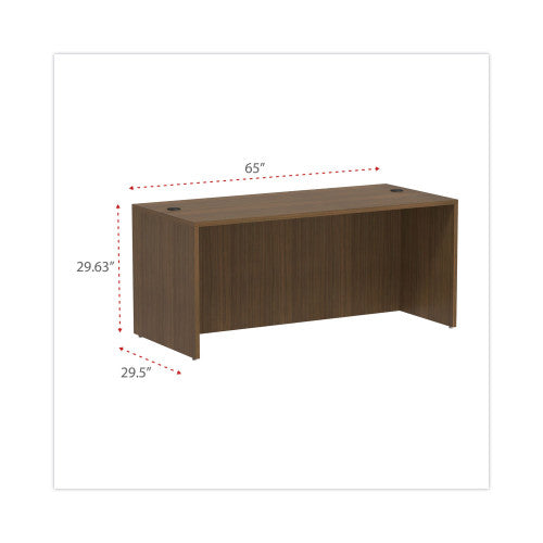 Alera Valencia Series Straight Front Desk Shell, 65" x 29.5" x 29.63", Modern Walnut (ALEVA216630WA)