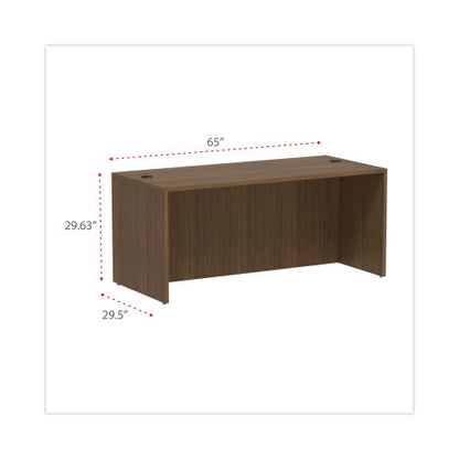Alera Valencia Series Straight Front Desk Shell, 65" x 29.5" x 29.63", Modern Walnut (ALEVA216630WA)
