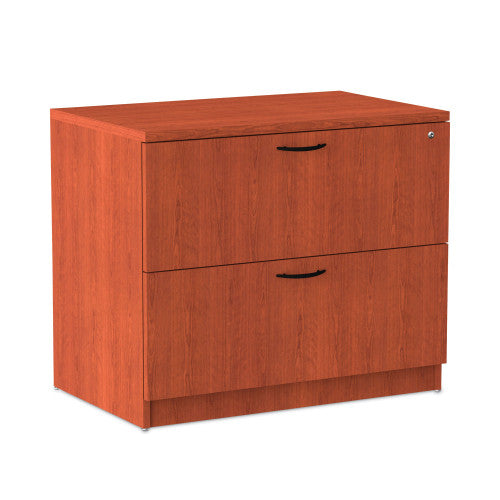 Alera Valencia Series Lateral File, 2 Legal/Letter-Size File Drawers, Medium Cherry, 34" x 22.75" x 29.5" (ALEVA513622MC)