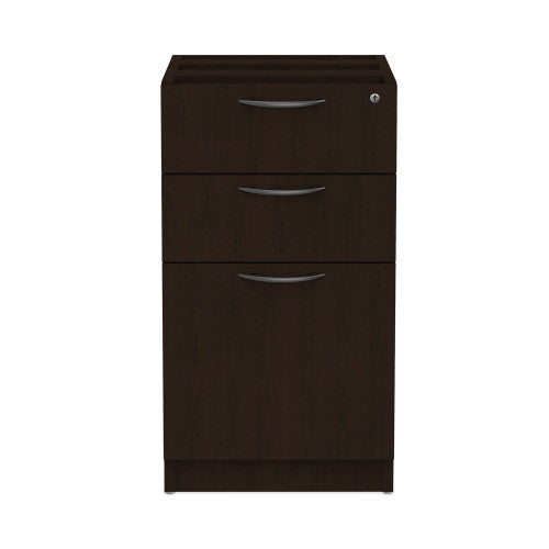 Alera Valencia Series Full Pedestal File, Left/Right, 3-Drawers: Box/Box/File, Legal/Letter, Espresso, 15.63" x 20.5" x 28.5" (ALEVA532822ES)