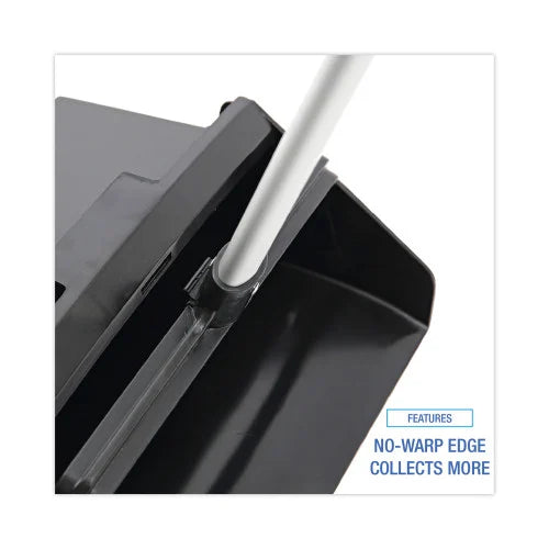 Boardwalk® Lobby Dust Pan, Plastic/Aluminum, Black/Silver, Each (BWK02600)