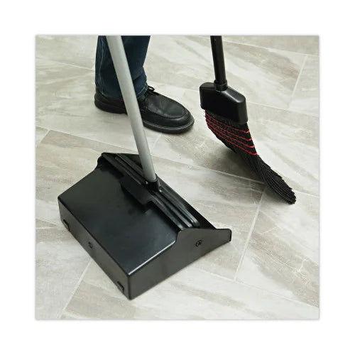 Boardwalk® Lobby Dust Pan, Plastic/Aluminum, Black/Silver, Each (BWK02600)