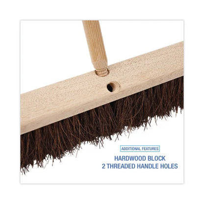 Boardwalk® Floor Brush Head, 3 1/4" Natural Palmyra Fiber, 24" (BWK20124)
