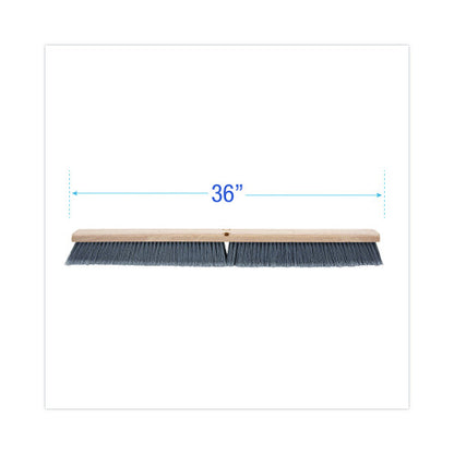 Boardwalk® Floor Brush Head, 3" Gray Flagged Plastic, 36" (BWK20436)