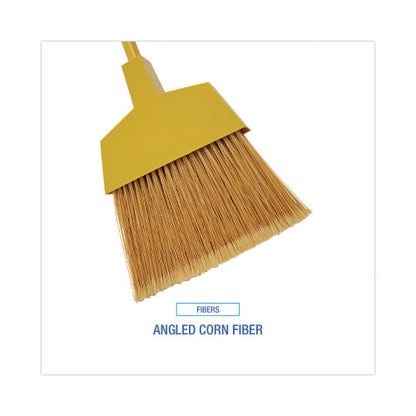 Boardwalk® Corn/Fiber Angled-Head Lobby Brooms, 42", 12 Brooms (BWKBRMAXIL)