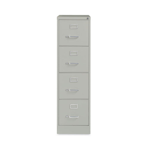 Alera Four-Drawer Economy Vertical File, Letter-Size File Drawers, 15" x 26.5" x 52", Light Gray (ALEHVF152652LG)