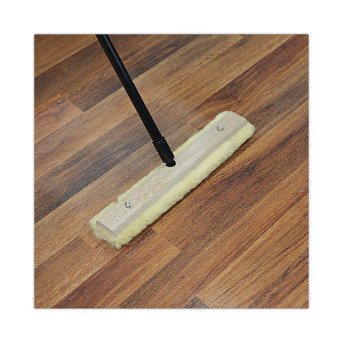 Boardwalk® Fiberglass Broom Handle, Nylon Plastic Threaded End, Black (BWK636)