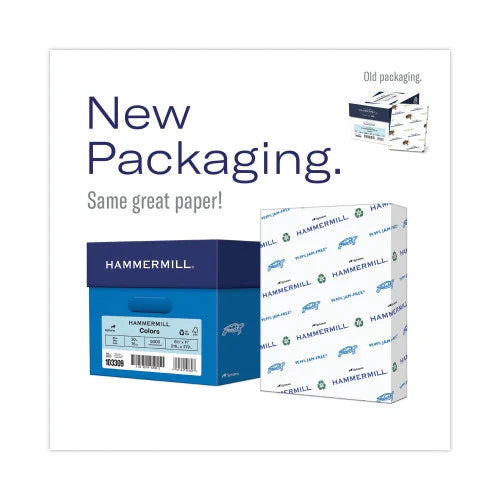Hammermill Colors Print Paper, 20 lb Bond Weight, 8.5 x 11, Blue, 500/Ream (103309)