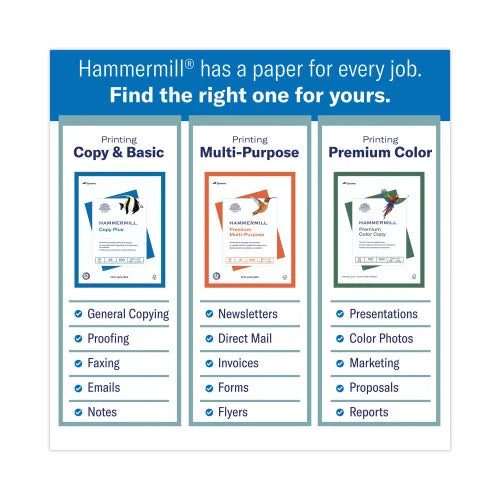 Hammermill Copy Plus Print Paper, 92 Bright, 20 lb Bond Weight, 11 x 17, White, 500/Ream (105023)
