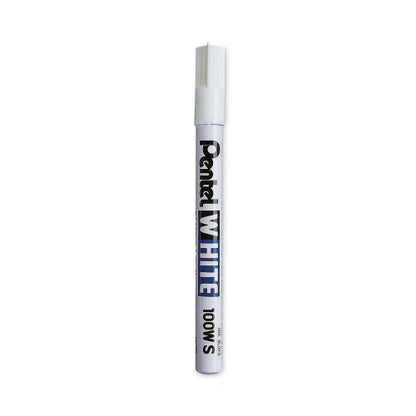 Pentel White Permanent Marker, Fine Bullet Tip, White (100WS)