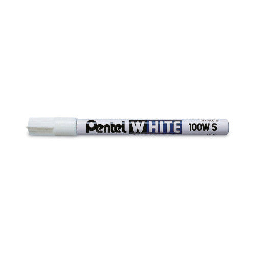 Pentel White Permanent Marker, Fine Bullet Tip, White (100WS)