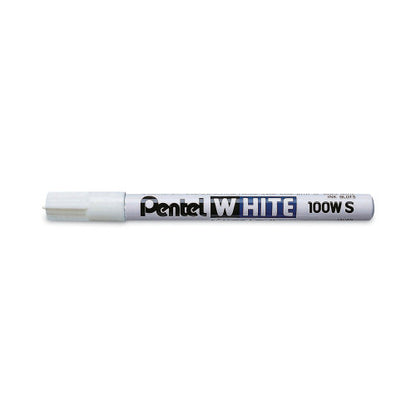 Pentel White Permanent Marker, Fine Bullet Tip, White (100WS)