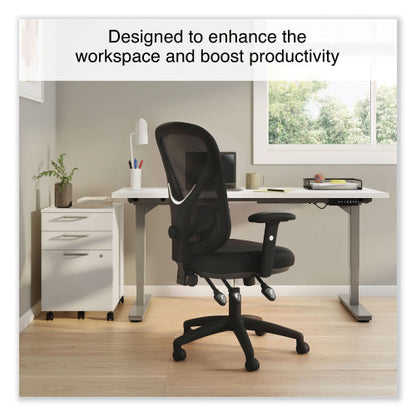 Alera Aeson Series Multifunction Task Chair, Supports Up to 275 lb, 15" to 18.82" Seat Height, Black Seat/Back, Black Base (ALEAS42M14)