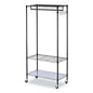 Alera Wire Shelving Garment Rack, 30 Garments, 36w x 18d x 75h, Black (ALEGR363618BL)