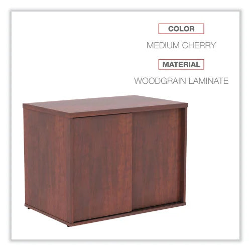 Alera Open Office Low Storage Cabinet Credenza, 29.5 x 19.13 x 22.78, Cherry (ALELS593020MC)