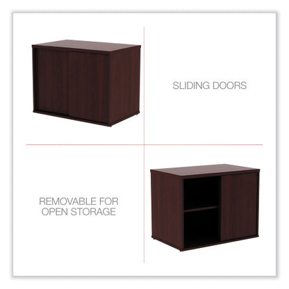 Alera Open Office Low Storage Cab Cred, 29.5w x 19.13d x 22.78h, Mahogany (ALELS593020MY)
