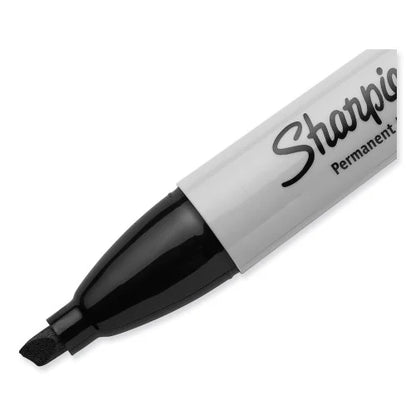 Sharpie Chisel Tip Permanent Marker, Broad Chisel Tip, Black, 36/Pack (2083007)